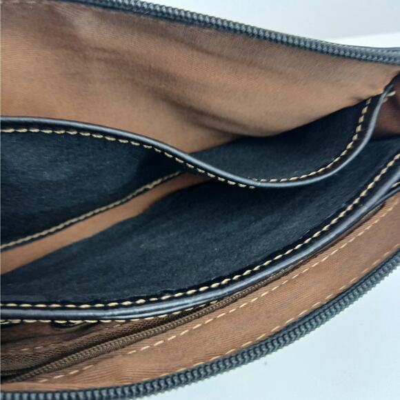 Jesslyn Blake Black Woven Leather Clutch Crossbody Purse Wallet - Picture 7 of 8